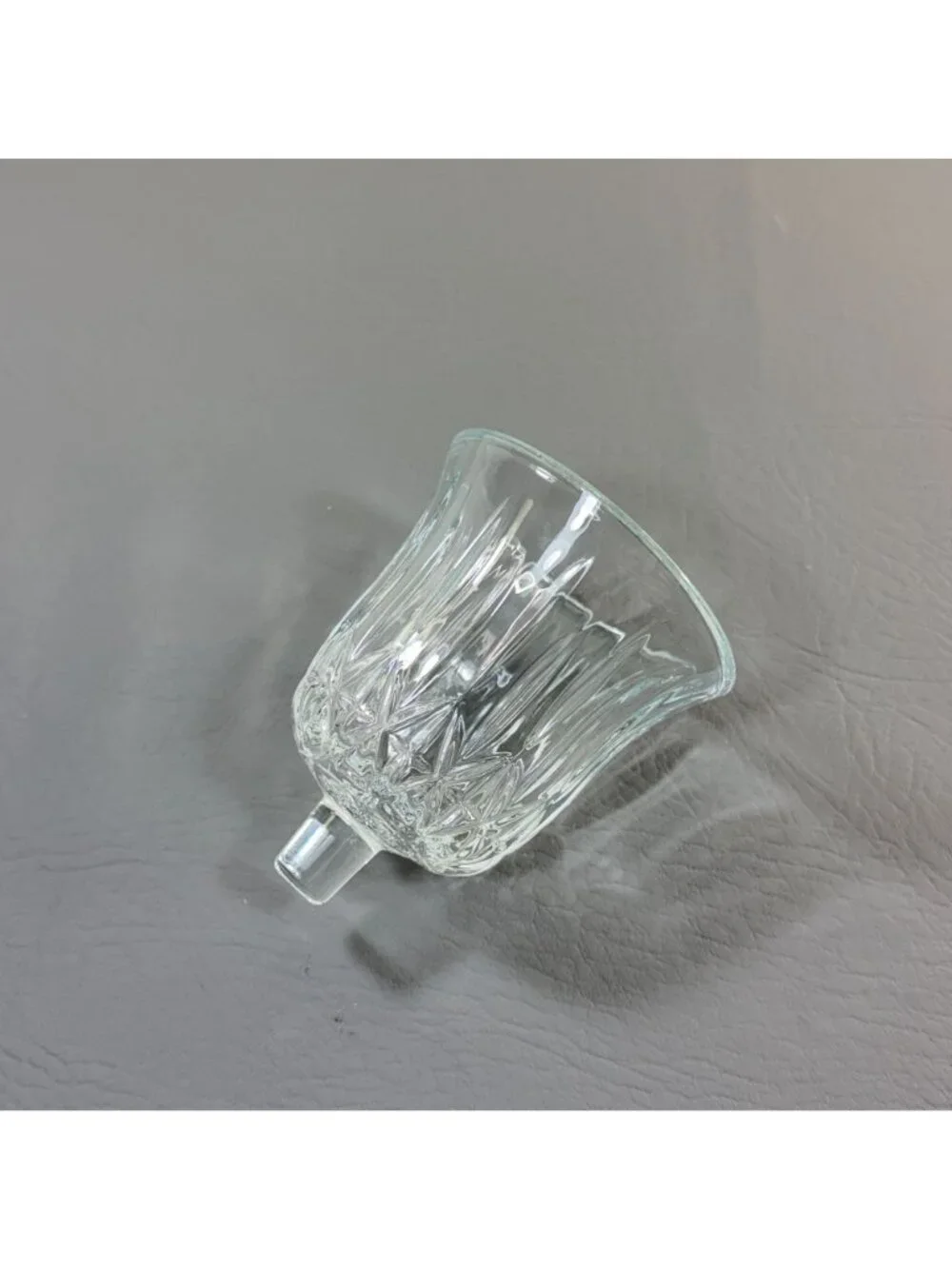 Vintage Home Interiors Clear Glass Peg Votive Candle Cup Sconce Insert Made in U